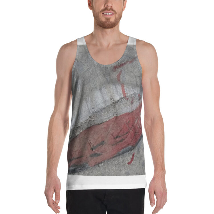 all over print mens tank top white front 65b2b511654a0