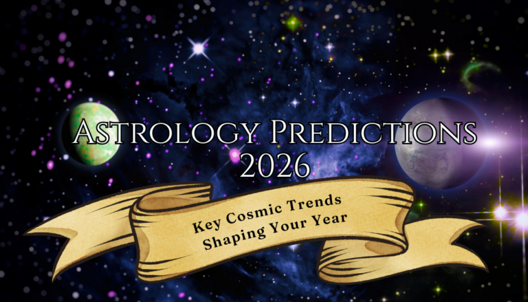Astrology 2026 cosmic universe background with planetary alignments and zodiac energy insights