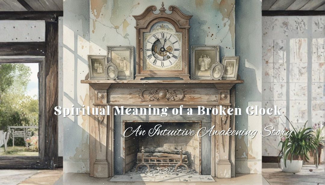 Old clock sitting on a fireplace in the afternoon sun.